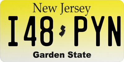 NJ license plate I48PYN