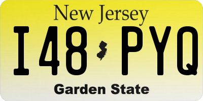 NJ license plate I48PYQ