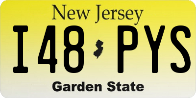 NJ license plate I48PYS