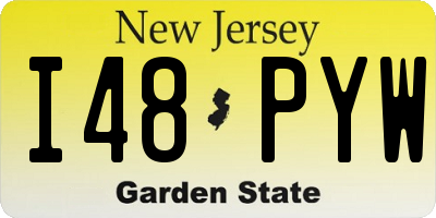 NJ license plate I48PYW