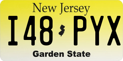 NJ license plate I48PYX