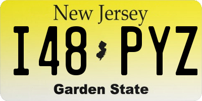 NJ license plate I48PYZ