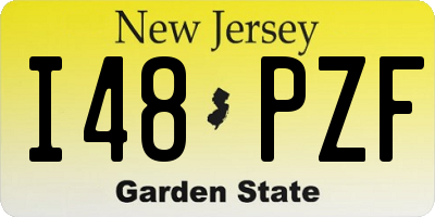 NJ license plate I48PZF
