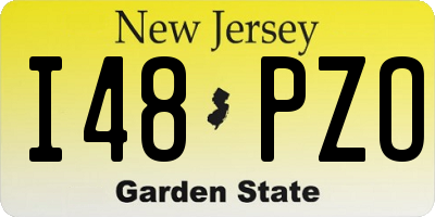 NJ license plate I48PZO