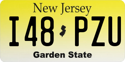 NJ license plate I48PZU