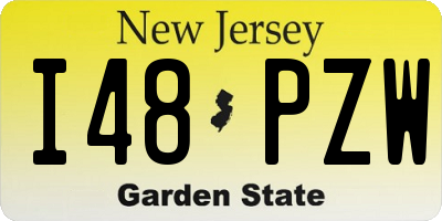 NJ license plate I48PZW