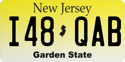 NJ license plate I48QAB