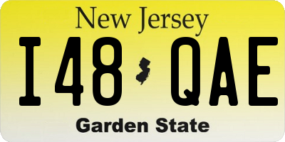 NJ license plate I48QAE