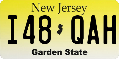 NJ license plate I48QAH