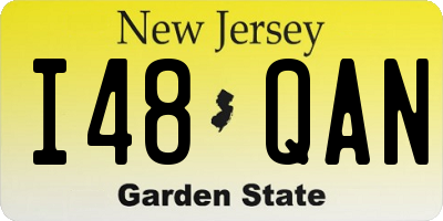 NJ license plate I48QAN