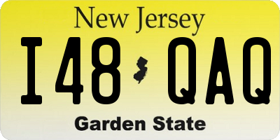 NJ license plate I48QAQ
