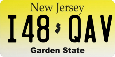NJ license plate I48QAV