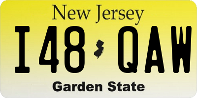 NJ license plate I48QAW