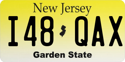 NJ license plate I48QAX