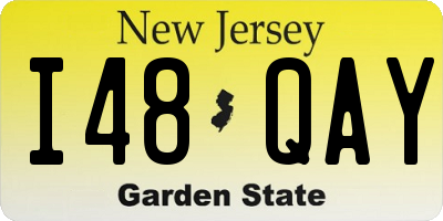 NJ license plate I48QAY