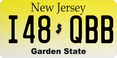 NJ license plate I48QBB