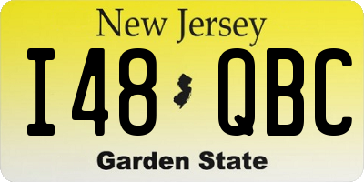 NJ license plate I48QBC