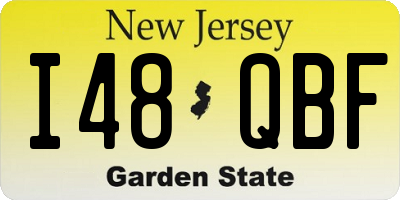 NJ license plate I48QBF