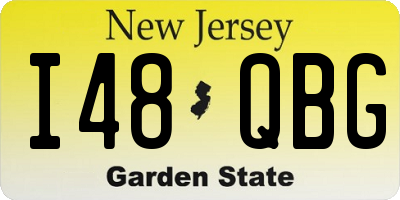 NJ license plate I48QBG