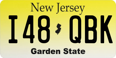 NJ license plate I48QBK