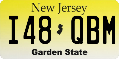 NJ license plate I48QBM