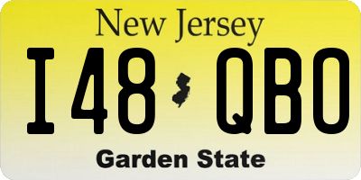 NJ license plate I48QBO