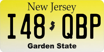 NJ license plate I48QBP