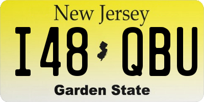 NJ license plate I48QBU