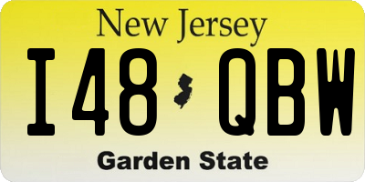NJ license plate I48QBW