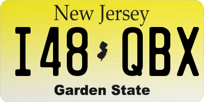 NJ license plate I48QBX