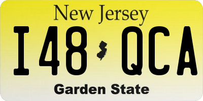 NJ license plate I48QCA
