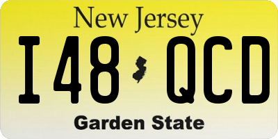 NJ license plate I48QCD