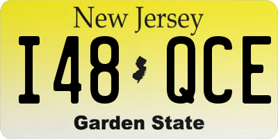 NJ license plate I48QCE