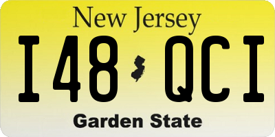 NJ license plate I48QCI