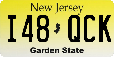 NJ license plate I48QCK