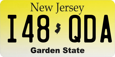 NJ license plate I48QDA