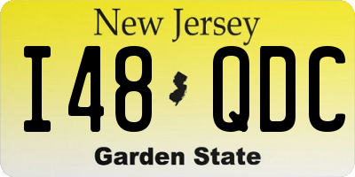 NJ license plate I48QDC
