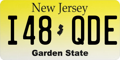 NJ license plate I48QDE