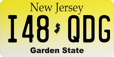 NJ license plate I48QDG