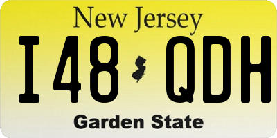 NJ license plate I48QDH