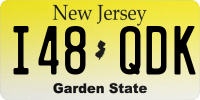 NJ license plate I48QDK