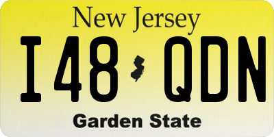 NJ license plate I48QDN