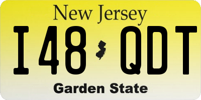 NJ license plate I48QDT