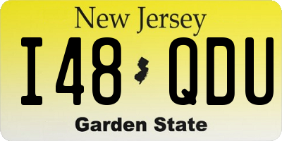 NJ license plate I48QDU