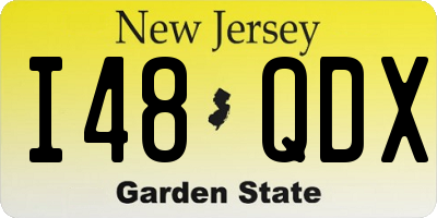 NJ license plate I48QDX