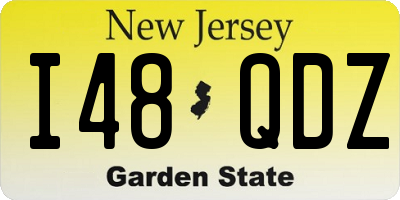 NJ license plate I48QDZ