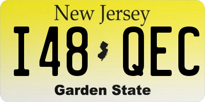NJ license plate I48QEC