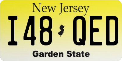 NJ license plate I48QED