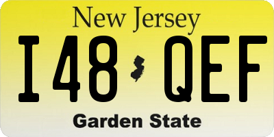 NJ license plate I48QEF