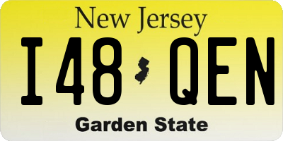 NJ license plate I48QEN